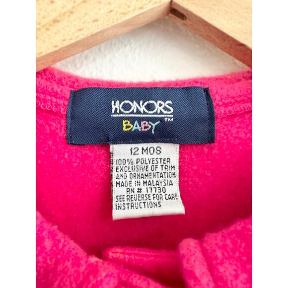 90’s/Y2K Baby Fleece Rosette Jacket 12 months - Picture 4 of 5